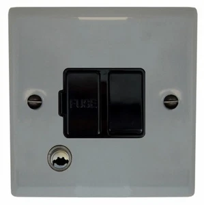 G&H SLG56B Spectrum Plate Light Grey Fused Spur 13A Switched & Flex Outlet - Imagen 1 de 1