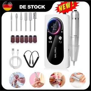Profi Nagelfräser Elektrisch Nagelfeile Set Pediküre Maniküre Nail Art 45000 RPM - Bild 1 von 14