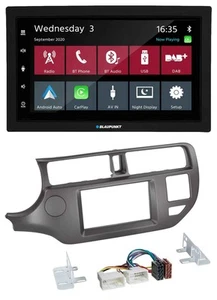 Blaupunkt DAB Bluetooth USB MP3 2DIN Autoradio für Kia Rio UB 11-14 anthrazit - Bild 1 von 8