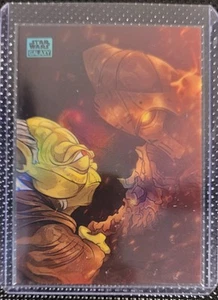 2024 Topps Chrome Star Wars Galaxy YODA MEETS DARTH BANE Refractor 14/199 - Picture 1 of 2