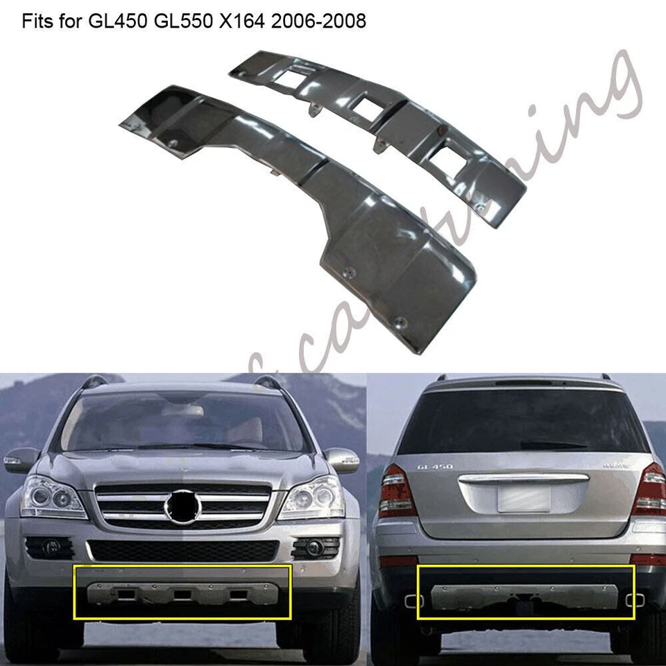 Placa de deslizamiento de acero inoxidable compatible con placa de 2 piezas Mercedes Benz GL450 X164 2006-2008 Foto 1 de 4