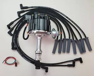 OLDSMOBILE 350 400 403 425 455 HEI DISTRIBUTOR +8.5mm BLACK SPARK PLUG WIRES USA - Picture 1 of 3