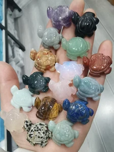 50 un. Venta al por mayor Cuarzo Natural Mixto Cristal Tallado Tortuga Marina Reiki Curación - Imagen 1 de 4