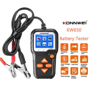 KONNWEI KW650 Tester batteria auto moto 12V sistema batteria analizzatore 2000CCA - Foto 1 di 12