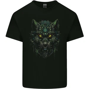 Cyber Wolf Werewolf Lycan Mens Light Cotton T-Shirt - Picture 1 of 3