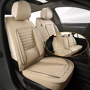 Deluxe Faux Leather Car Seat Cover Full Set Protector For Lexus GS 350 2013-2021 - Picture 1 of 8