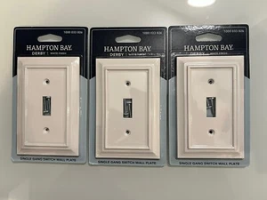 Hampton Bay Derby weiß Single Gang Gang Schalter Wandplatte (3er-Pack) - Bild 1 von 2