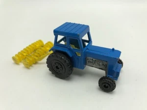 Vintage 1978 Matchbox Superfast No.46 Ford Tractor Blue With Harrow - Imagen 1 de 9