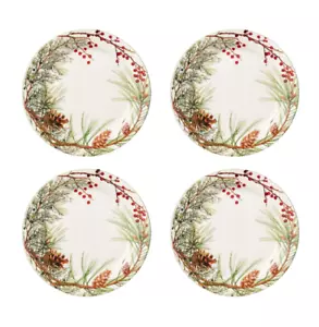 Williams Sonoma Woodland Berry Winterberries Dinner Plates 10 1/2" Set of 4 - Picture 1 of 3