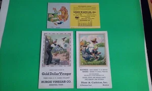 Lote 3 BLOTTERS Publicitarios Arte Color Vintage Sin Usar con Escenas Humorosas Divertidas - Imagen 1 de 8