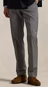 $190 Laren Ralph Lauren Classic Fit Grey Ultraflex Wool Stretch Dress Golf Pant - Picture 1 of 14