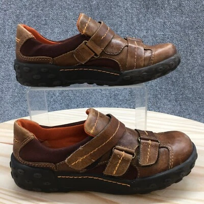 Mia Zapatos Mujer 6 M Mocasines Sin Cordones Cuero Marrón Cómodo Gancho y Lazo Bajo Foto 1 de 4