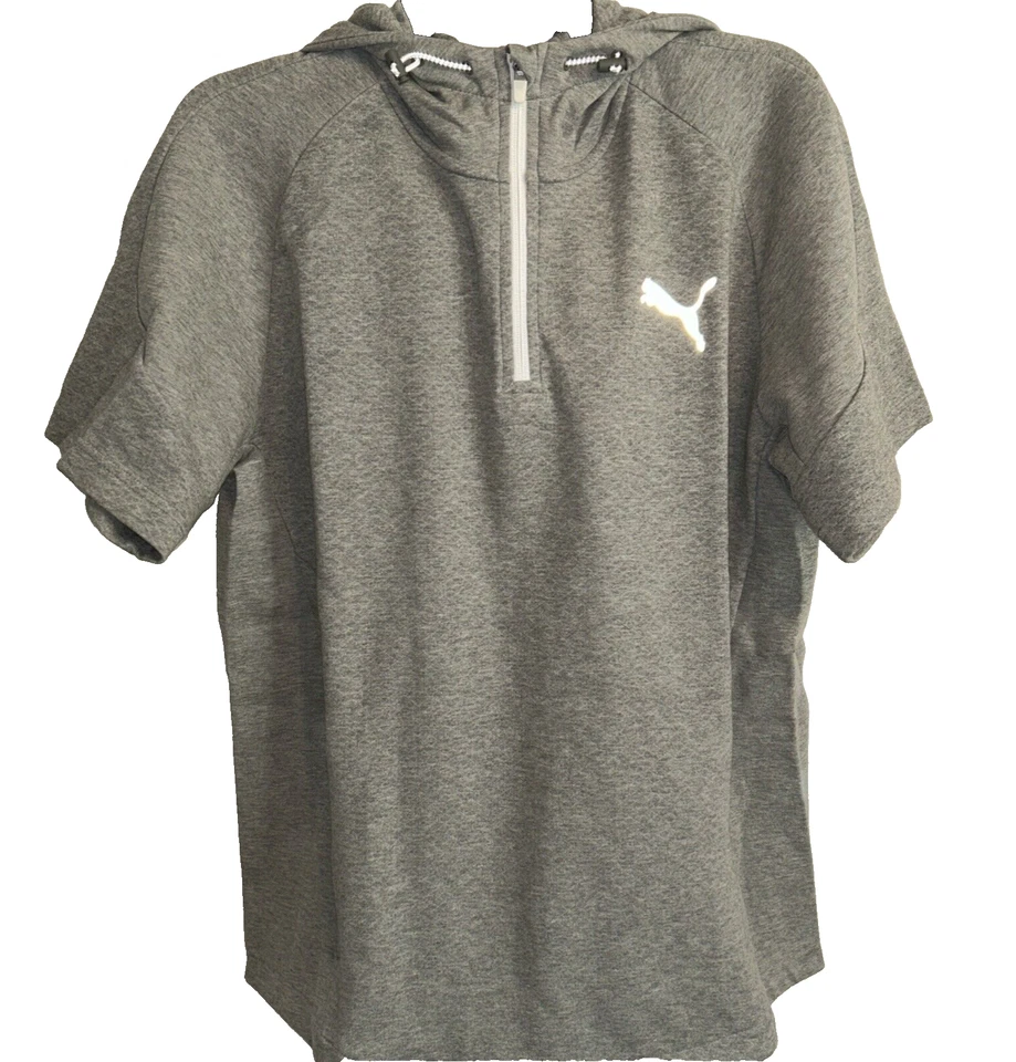 Top con capucha Puma Eurostripe Lite para hombre, gris, grande Foto 1 de 4
