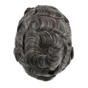 Ultra Thin Skin Super Mens Toupee Human Hair Replacement System Hairpieces #440 - Picture 1 of 7