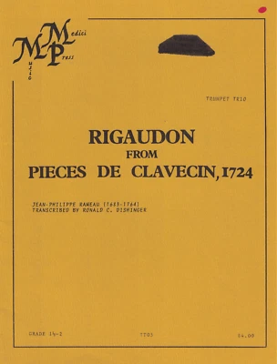 RIGAUDON de PIECES DE CLAVECIN, 1724 - Trío Trompeta - Rameau / Dishinger 1980 Foto 1 de 4