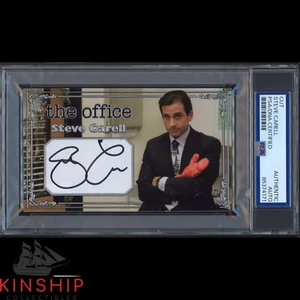 Steve Carell signed Cut 3x5 Custom Card PSA DNA Slab The Office Auto C3974 - Picture 1 of 2