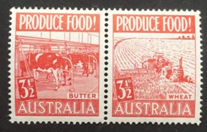 1953 FOOD PRODUCTION PRE-DECIMAL STAMPS JOINED Pair FRESH MUH - Picture 1 of 3