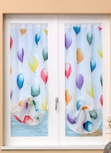 Coppia tendine dietro vetro regolabili roll-up Linea Oro art PALLONCINI due teli - Foto 1 di 2