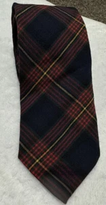 Pendleton Tie 100% Virgin Wool Red, Navy, Green & Yellow Tartan Plaid Holiday - Picture 1 of 4