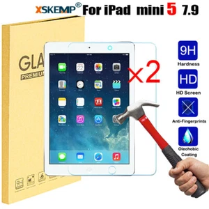 2Pcs For iPad mini 2 3 4 5 7.9 Air 3rd 10.5 Tempered Glass Screen Protector Film - Picture 1 of 16