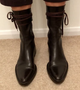 Botas Ann Demeulemeester Mujer Cuero Marrón EU 37 en Muy Buen Estado - Imagen 1 de 17