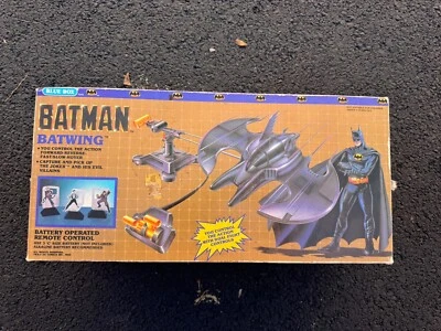 Tested- Works! 1989 BATMAN BLUE BOX TOYS "Batwing" Battery Remote Control - Image 1 of 4