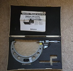 CALIBRATED Mitutoyo 293-752 METRIC Micrometer 5-6''/ 125-150mm Ratchet Stop - Picture 1 of 7