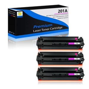 3PK Magenta CF403A 201A Toner Cartridge for HP Color LaserJet M252dw MFP M277 - Picture 1 of 5