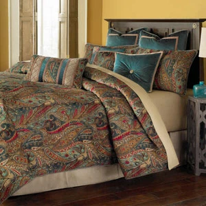 AICO Furniture - Seville 10 Piece King Comforter Set Honey - BCS-KS10-SEVILE-HNY - Picture 1 of 12