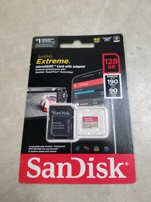 SanDisk Extreme 128GB microSDXC Memory Card with Adapter Class 2 UHS-I V30 - Image 1 of 3