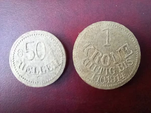 50 Heller und 1 Krone vz 1914 M.PAM&CO Landeskrone - Bild 1 von 2