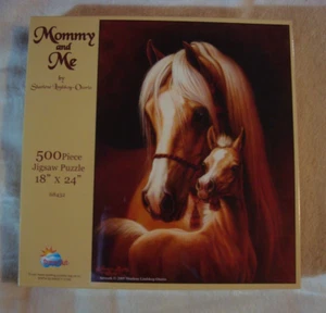 New Sealed Mommy & Me 500pc Puzzle Horse Sharlene Lindskor-Osorio 18"x24" Horses - Picture 1 of 3