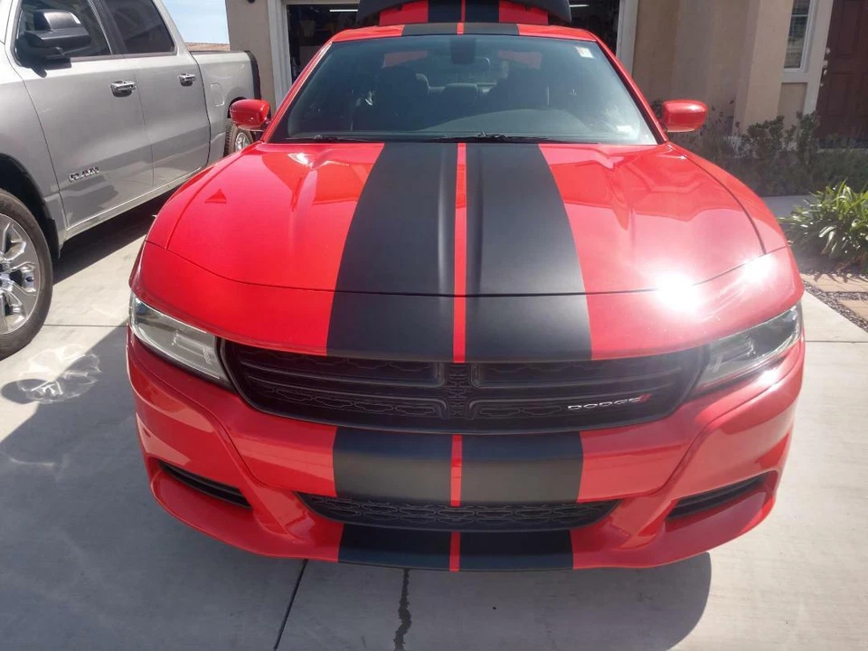 Compatível com Dodge Charger 2015 a 2026 Rally 10" listras de vinil gráfico corrida 36 pés - Imagem 1 de 4