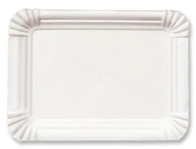 1.000 Pappteller 11x17cm Kuchenteller weiß Einweg Pappen Imbissteller Teller - Bild 1 von 2