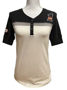 Genuine Harley-Davidson Women/ JuniorShirt Size XS White/Black/Gray Short Sleeve - Picture 1 of 12