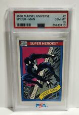 1990 Marvel Universe Spider-Man #2 Super Heroes PSA 10 Gem Mint!