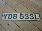 Rare White Black Ydb 533L Car Automotive License Plate