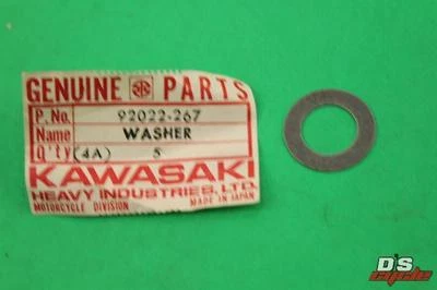 NOS OEM Kawasaki 1974-1976 KX125 PLAIN WASHER PART# 92022-267 - Imagem 1 de 3