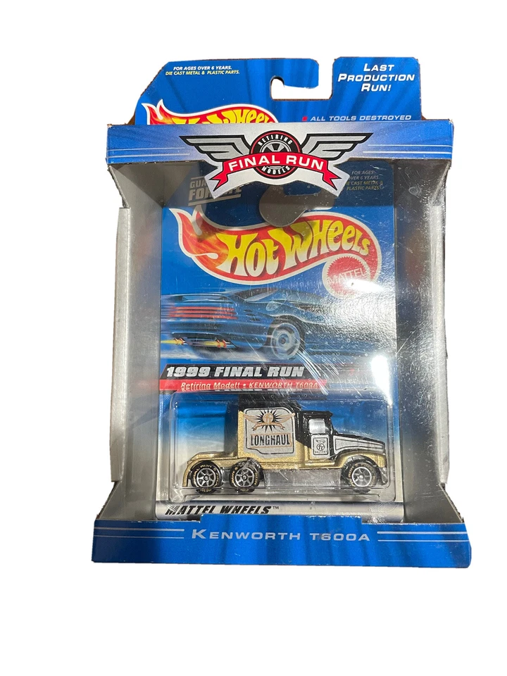 Hot Wheels 1999 Final Run retirado Kenworth T600A cabina #3 nuevo en caja Foto 1 de 2