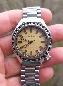 Vintage Zenith Defy A3646 Plongeur 600m divers watch 1970 Cal 2562 PC Project
