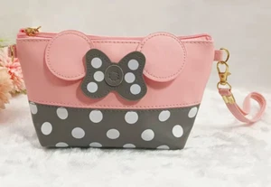 Kleine Mädchen kleine Handtasche Minnie Mouse Motiv/Kosmetiktasche kostenloses Geschenk innen SCHÖN - Bild 1 von 12
