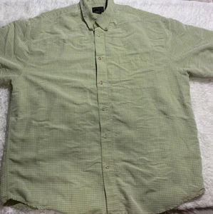 Cezani Shirt Men’s xl Extra Large Green Pinstripe Modal Polyester Button Up - Picture 1 of 6