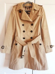 Burberry Women's Chelsea Honey Beige Cotton Mid Trench Coat UK 8 US 6 rrp£1890 - Picture 1 of 14