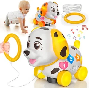 Musical Puppy Toys for 1 Year Old Girl Boy Gift, Baby Yellow/White/Brown - Picture 1 of 7