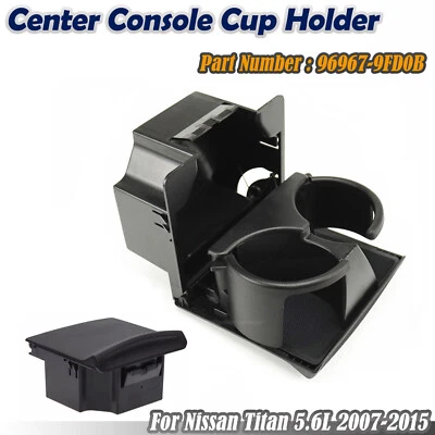 Kit portavasos consola central asiento delantero coche Nissan Titan 5,6 L 2007-15 2009 Foto 1 de 4
