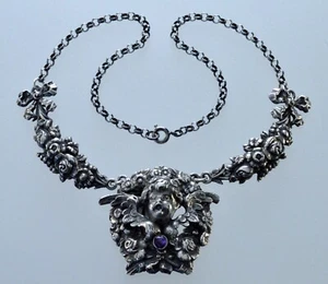 W. KERR ANTIKE CHERUB STERLING HALSKETTE UM 1900 - Bild 1 von 6