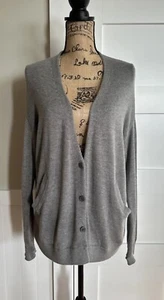 Cárdigan para mujer Lululemon Cardi con botones delanteros suéter LS gris plisado - Imagen 1 de 16