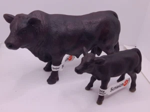 SCHLEICH da BARBAPUFFO 13766 + 13768  BLACK ANGUS - Imagen 1 de 1