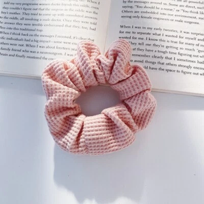 Women's Satin Hair Scrunchies Solid Simple Headwear Elastic Hair Tie Rope Ring - Image 1 of 3