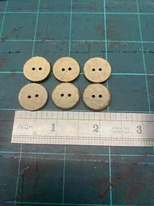 6 11/16” Coconut Shell Buttons Two Hole - Picture 1 of 5